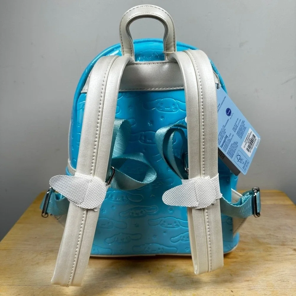 Loungefly Sanrio Cinnamaroll Mini Backpack Blue Debossed Moveable Ears Gift NEW‎